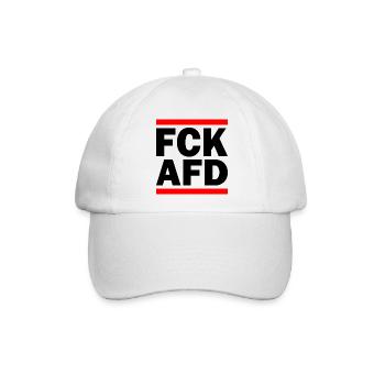 Fuck afd - Baseballkappe - Weiß/Weiß - Vorne