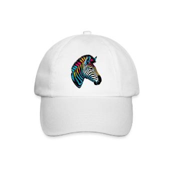 Zebra - Baseballkappe - Weiß/Weiß - Vorne