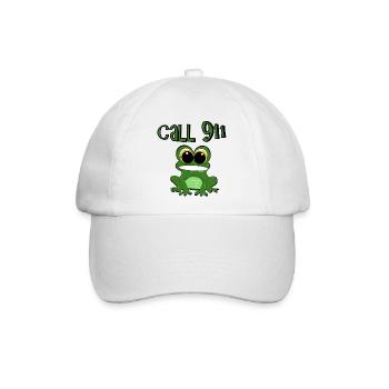 Frosch Grenouille - Baseballkappe - Weiß/Weiß - Vorne