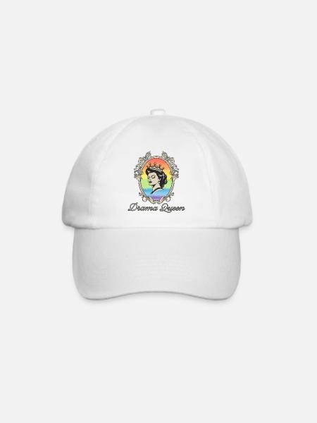 Drama Queen Regenbogenkrone - Baseballkappe - Weiß/Weiß