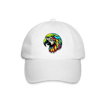 Harlekin-Papagei - Baseballkappe - Weiß/Weiß - Vorne
