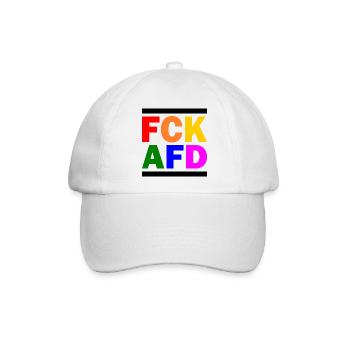 Fck afd - Baseballkappe - Weiß/Weiß - Vorne