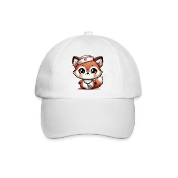 Bezaubernder Fuchs als Krankenschwester - Baseballkappe - Weiß/Weiß - Vorne
