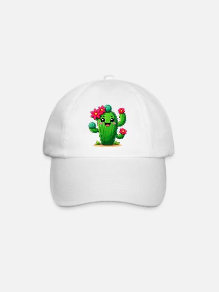 Kaktus - Baseballkappe - Weiß/Weiß