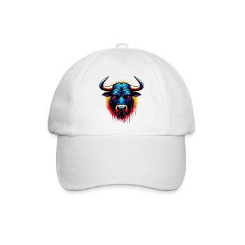 Stier - Baseballkappe - Weiß/Weiß - Vorne