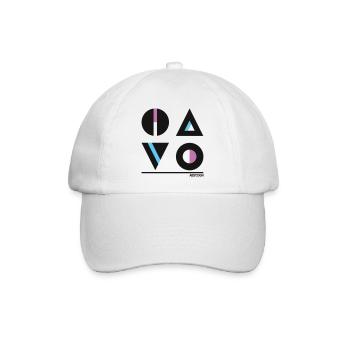 Abstrakte Geometrie Design - Stylische Mode - Baseballkappe - Weiß/Weiß - Vorne