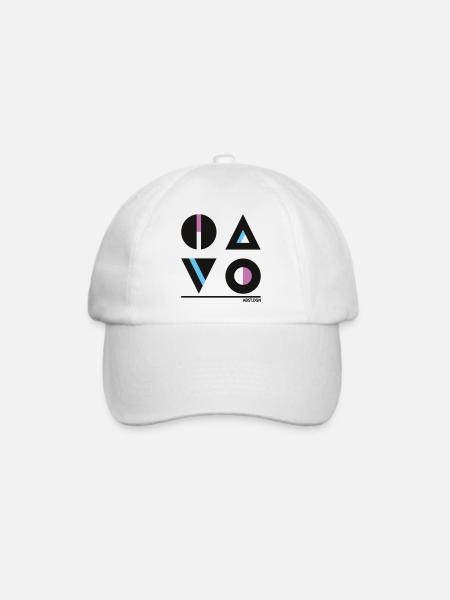 Abstrakte Geometrie Design - Stylische Mode - Baseballkappe - Weiß/Weiß