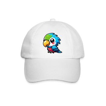 Papagei - Baseballkappe - Weiß/Weiß - Vorne