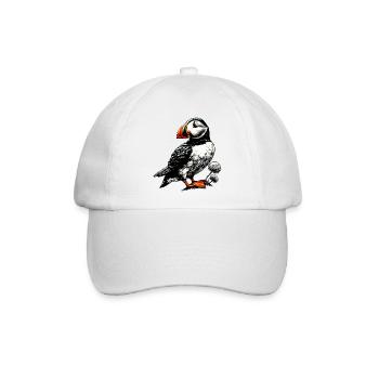 Papageitaucher - Baseballkappe - Weiß/Weiß - Vorne