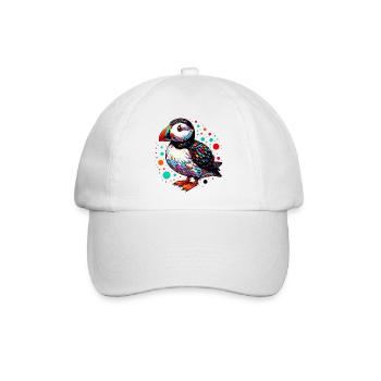 Papageitaucher - Baseballkappe - Weiß/Weiß - Vorne