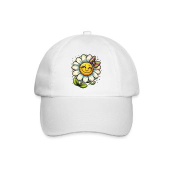 Gänseblümchen - Baseballkappe - Weiß/Weiß - Vorne
