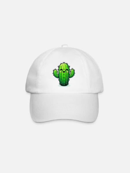 Kaktus - Baseballkappe - Weiß/Weiß