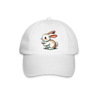 Kaninchen - Baseballkappe - Weiß/Weiß - Vorne