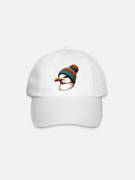 Möwe - Baseballkappe - Weiß/Weiß