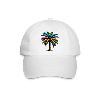 Palme - Baseballkappe - Weiß/Weiß - Vorne