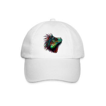 Leguan - Baseballkappe - Weiß/Weiß - Vorne