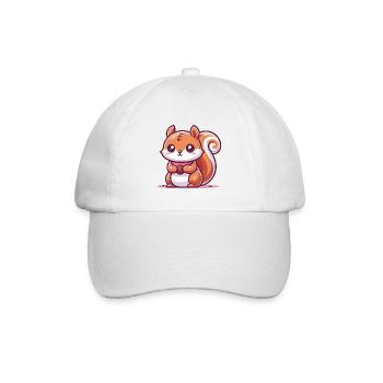 Eichhörnchen mit einem Samen - Baseballkappe - Weiß/Weiß - Vorne