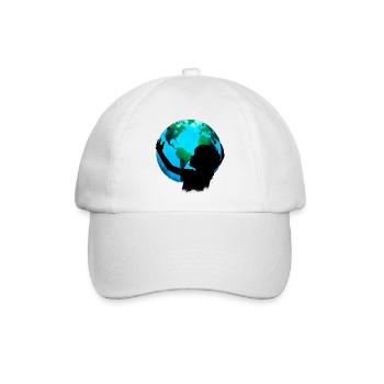 Planet Erde - Baseballkappe - Weiß/Weiß - Vorne
