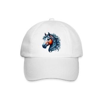 Pferd - Baseballkappe - Weiß/Weiß - Vorne
