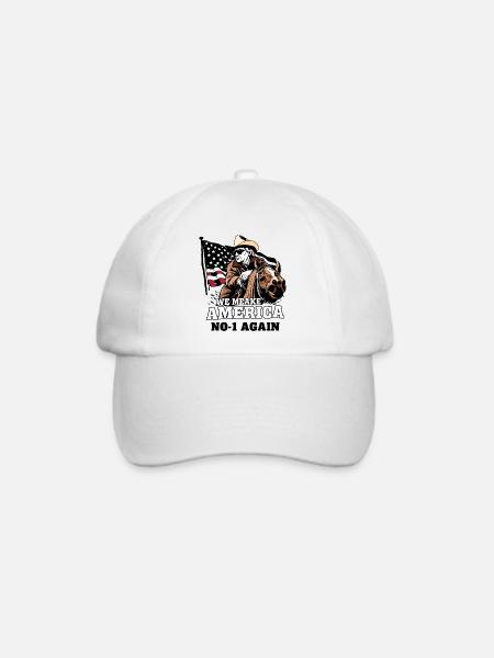 Amerika Cowboy - Baseballkappe - Weiß/Weiß