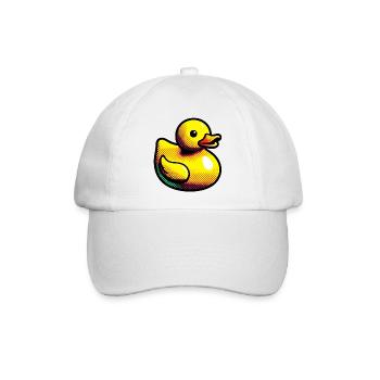 Ente Ente Ente Ente Ente - Baseballkappe - Weiß/Weiß - Vorne