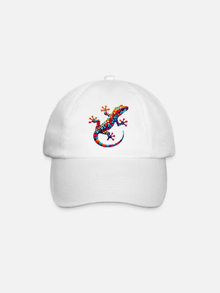 Gecko - Baseballkappe - Weiß/Weiß