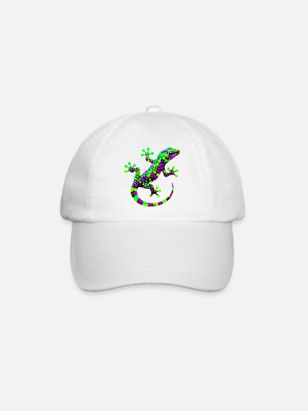 Gecko - Baseballkappe - Weiß/Weiß