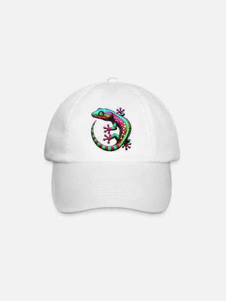 Gecko - Baseballkappe - Weiß/Weiß