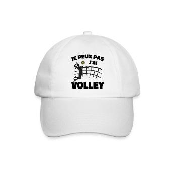 Ich kann nicht Volleyball spielen - Baseballkappe - Weiß/Weiß - Vorne