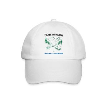 Trailrunning - Das Laufband der Natur - Baseballkappe - Weiß/Weiß - Vorne