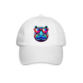 Nilpferd - Baseballkappe - Weiß/Weiß - Vorne