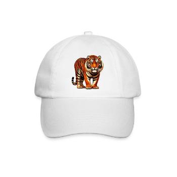 Tiger - Baseballkappe - Weiß/Weiß - Vorne