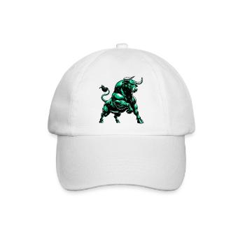 Stier - Baseballkappe - Weiß/Weiß - Vorne