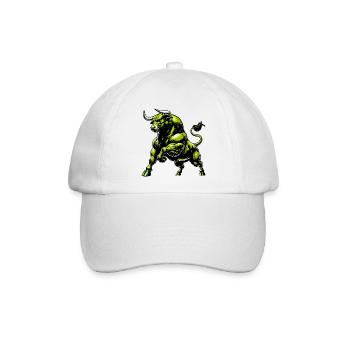 Stier - Baseballkappe - Weiß/Weiß - Vorne