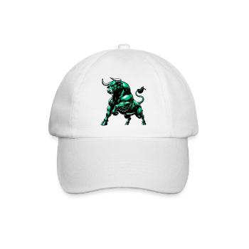 Stier - Baseballkappe - Weiß/Weiß - Vorne