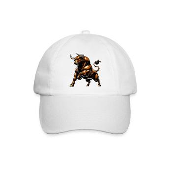 Stier - Baseballkappe - Weiß/Weiß - Vorne