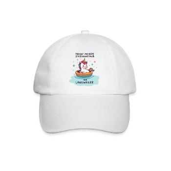 Einhorn Bootsfahrt - Baseballkappe - Weiß/Weiß - Vorne