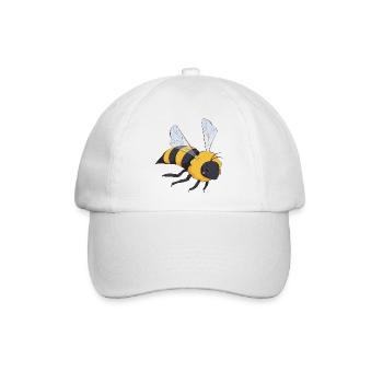 Biene - Baseballkappe - Weiß/Weiß - Vorne