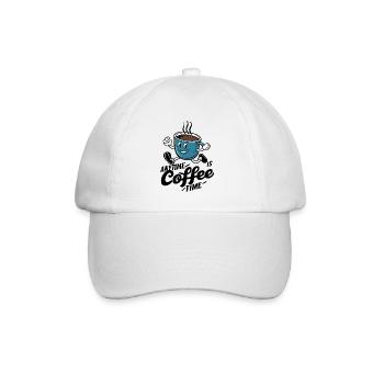 Es ist immer Kaffeezeit für Kaffeeliebhaber # - Baseballkappe - Weiß/Weiß - Vorne