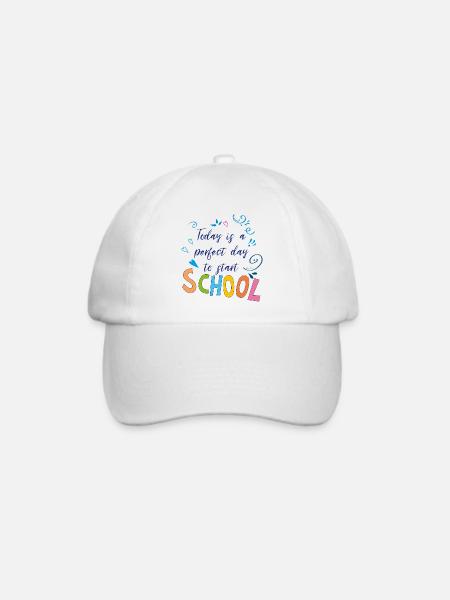 School Time - Baseballkappe - Weiß/Weiß