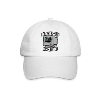 Retro Computer Beta Version Design - Baseballkappe - Weiß/Weiß - Vorne