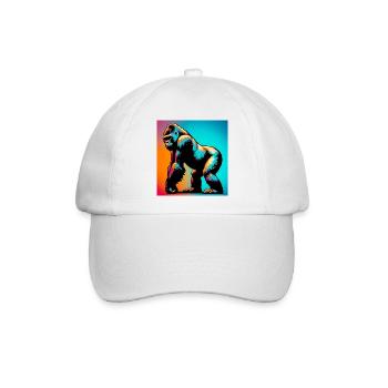 Gorilla - Baseballkappe - Weiß/Weiß - Vorne
