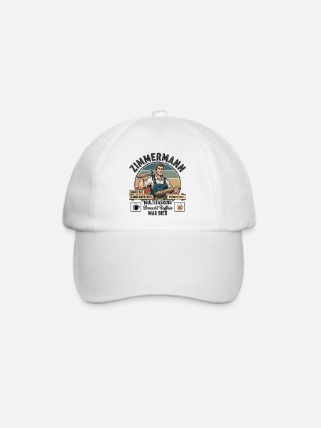 Der Zimmermann - Baseballkappe - Weiß/Weiß