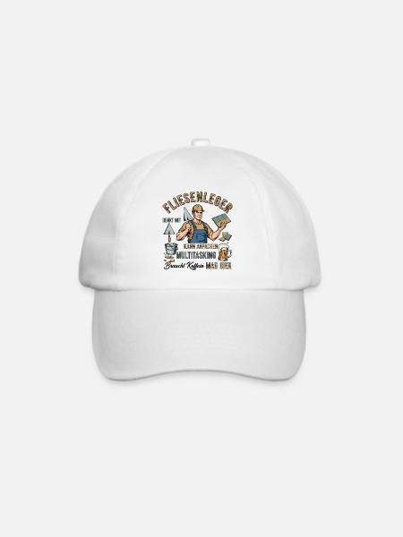 Der Fliesenleger - Baseballkappe - Weiß/Weiß
