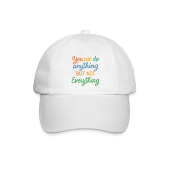 Motivierender Spruch Druckdesign - Baseballkappe - Weiß/Weiß - Vorne