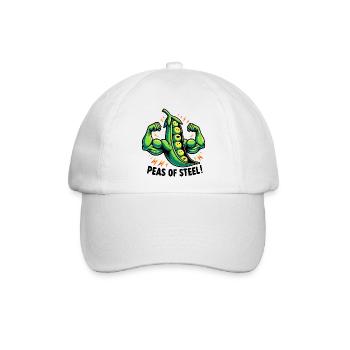 Erbsen aus Stahl - Baseballkappe - Weiß/Weiß - Vorne