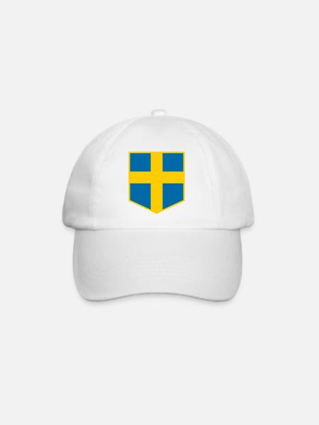 Schweden - Baseballkappe - Weiß/Weiß