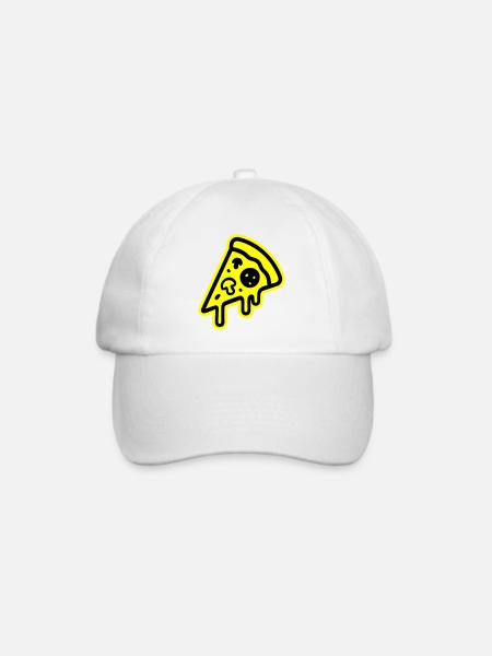 Pizza Symbol - Baseballkappe - Weiß/Weiß