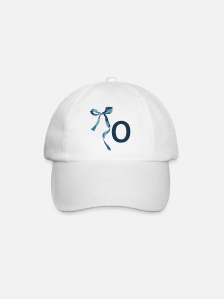 Monogramm oder Geschenkidee - Baseballkappe - Weiß/Weiß