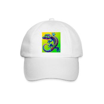 Gecko - Baseballkappe - Weiß/Weiß - Vorne